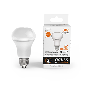 Лампа Gauss Elementary R63 8W 650lm 3000K Е27 LED 63218