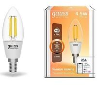 Лампа Gauss Smart Home Filament С35 4,5W 495lm 2700К E14 диммируемая LED 1230112