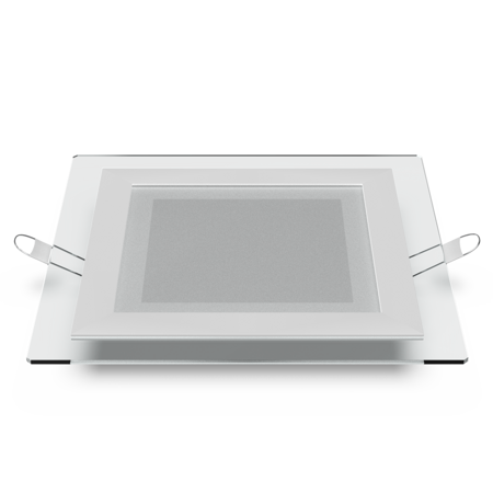 Светильник Gauss Glass кв 12W 900lm 3000K 220-240V IP20 монт D118х118 160*160*30 с дек стек LED 948111112