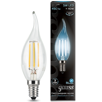 Лампа Gauss Filament Свеча на ветру 5W 450lm 4100К Е14 LED 104801205