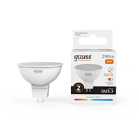 Лампа Gauss Elementary MR16 3.5W 290lm 3000K GU5.3 LED 13514