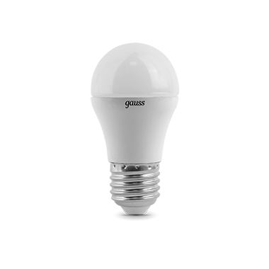 Лампа Gauss Шар 6.5W 550lm 6500K E27 LED 105102307