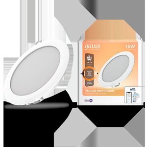 Светильник даунлайт Gauss Smart Home 16W 1500lm 2700К 220-240V IP20 165*38мм диммируемый LED 2020122