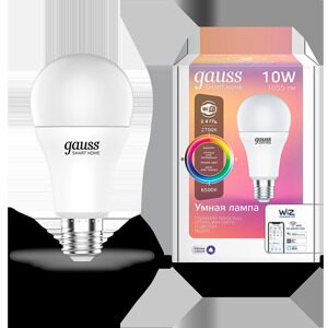 Лампа Gauss Smart Home A60 10W 1055lm 2700-6500К E27 RGBW+изм.цвет.темп.+диммирование LED 1180112